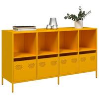 Dressoir 135x39x73,5 cm koudgewalst staal mosterdgeel - thumbnail