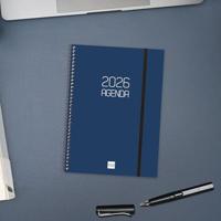 Agenda Finocam OPAQUE Blauw A5 15,5 x 21,2 cm 2026 - thumbnail