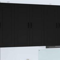 Keukenkast aan de muur Zwart 80 x 31 x 100 cm Bewerkt hout - thumbnail