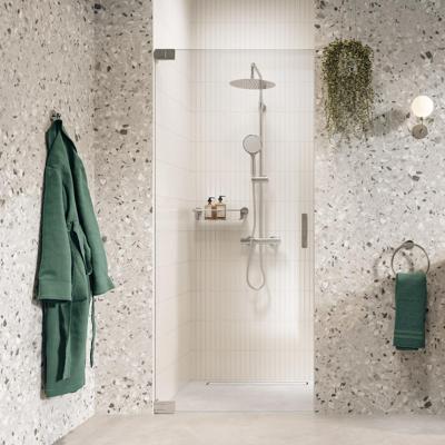 Draaideur In Nis Sealskin Pure 90x200 cm Helder Glas Antikalk Zilver Hoogglans Draaideur In Nis Sealskin Pure 90x200 cm Helder Glas Antikalk Zilver Hoogglans