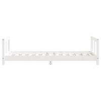 Kinderbedframe 80x160 cm massief grenenhout wit - thumbnail