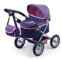Poppenwagen Reig Trendy Royal Special Version Blauw Roze 45 cm - thumbnail