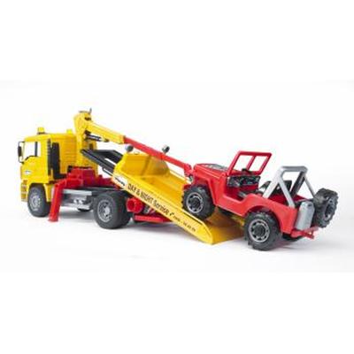 bruder MAN TGA Takelwagen met Jeep modelvoertuig - thumbnail