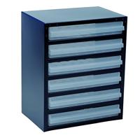 raaco 250/6-3 Magazijnkast voor kleine onderdelen (l x b x h) 255 x 357 x 435 mm Aantal vakken: 6 Inhoud 1 stuk(s) - thumbnail