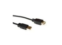 ACT USB 2.0 A male - USB A female zwart 1,80 m - thumbnail
