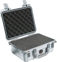 Peli 1400 SVF flightcase zilver met schuim 300x225x132 mm - thumbnail