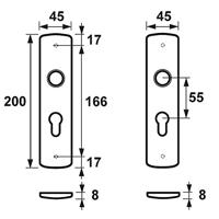 AXA 6210 Binnendeurschilden Curve Klik PC55 F1 - 6210-20-11/55E - thumbnail