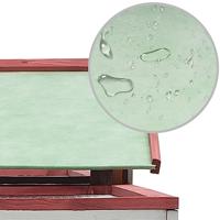 Konijnenhok 303x60x86 cm massief grenen- en vurenhout rood - thumbnail