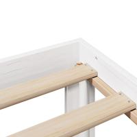 Bedframe met hoofdeinde zonder matras 140x200 cm wit - thumbnail