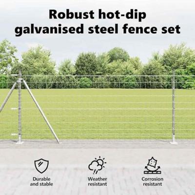 VidaXL Hek met paal zilver 1 x 10 m staal