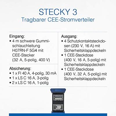 AS Schwabe STECKY 3 400V CEE 60510 CEE-stroomverdeler 400 V 32 A