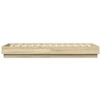 Bedframe met LED-verlichting sonoma eikenkleurig 90x190 cm - thumbnail