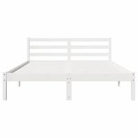 Bedframe Wit 208.6 x 157.6 x 69.4 cm Massief grenenhout - thumbnail