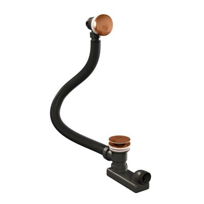 Brauer Koper Geborstelde Badafvoer met Overloop. Zonder Vulfunctie