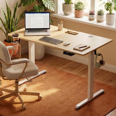 Zit sta bureau Beige 160x75x72-117cm Zit sta bureau Beige 160x75x72-117cm