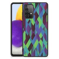 Samsung Galaxy A72 (5G/4G) Backcover Abstract Green Blue - thumbnail