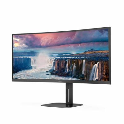 AOC Value-Line CU34V5C/BK LED-monitor Energielabel G (A - G) 86.4 cm (34 inch) 3440 x 1440 Pixel 21:9 4 ms HDMI, DisplayPort, USB-A 3.2 Gen 1, USB-C,