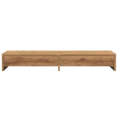 VidaXL Monitorstandaard met lades 100x27x15 cm hout artisanaal eiken VidaXL Monitorstandaard met lades 100x27x15 cm hout artisanaal eiken