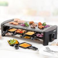 DOMO DO9039G Gourmetstel Met grillsteen, 8 pannen, Anti-aanbaklaag Zwart, Grijs - thumbnail