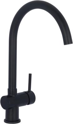 Saqu Shine keukenkraan hoge uitloop mat zwart Saqu Shine keukenkraan hoge uitloop mat zwart