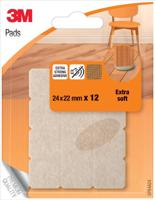 3M Viltjes, Extra soft, ft 24 x 22 mm, blister van 12 stuks - thumbnail