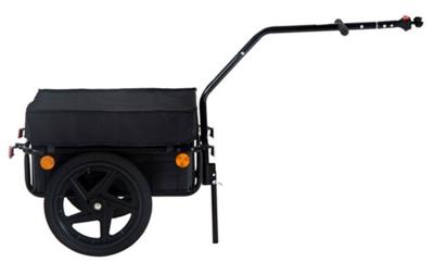 Sr fietskar 16 inch zwart staal met kunststof bak 60x45x30 cm