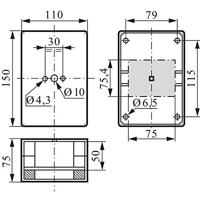 BACO BA172549 Lege behuizing (b x h x d) 75 x 150 x 75 mm Zonder markering Grijs 1 stuk(s) - thumbnail