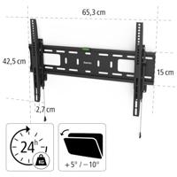Hama TV Muurbeugel Kantelbaar Antidiefstal-Voorziening voor Schermen tot 80 Inch Zwart - thumbnail