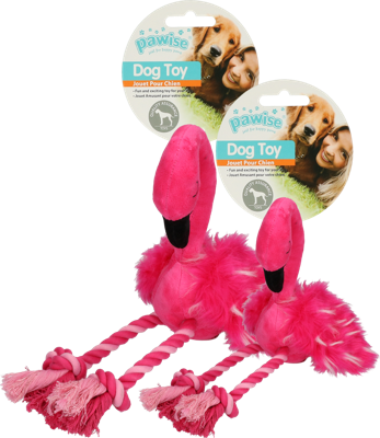 Pawise Flamingo met poten van touw L Pawise Flamingo met poten van touw L