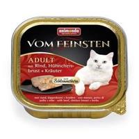 ANIMONDA Vom Feinsten Adult Beef, chicken breast and herbs - nat kattenvoer - 100g - thumbnail