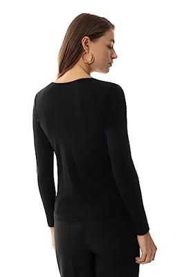 Dames thermo shirt Wol - Spencer - Lange mouw - Wollen thermo dames ondershirt ronde hals - thumbnail