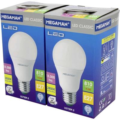 Megaman MM21945 LED-lamp Energielabel F (A - G) E27 Peer 2 stuk(s)