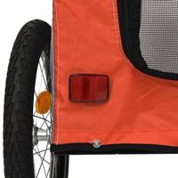 Fietskar voor huisdieren Oranje en Grijs 125 x 53 x 54 cm - thumbnail