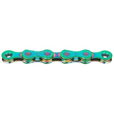 Shimano Ketting kmc x12 waxed 126 schakels - aurora green