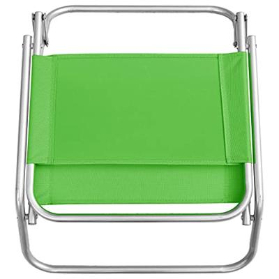 Strandstoelen 2 st inklapbaar stof groen