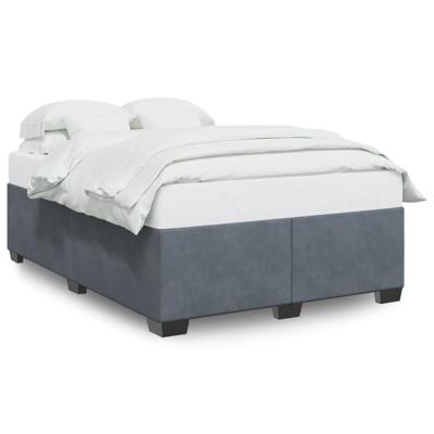 Bedframe zonder matras 140x200 cm fluweel donkergrijs