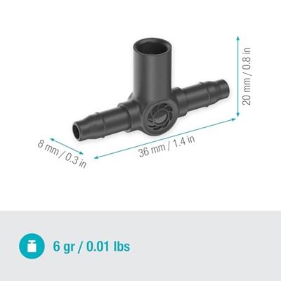 Gardena Micro Drip Systeem T-stuk voor Sproeiers/Einddruppelaars 4,6 mm (3/16")