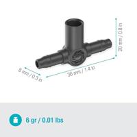 GARDENA 13216-20 Micro-Drip system T-stuk 4,6 mm (3/16) - thumbnail