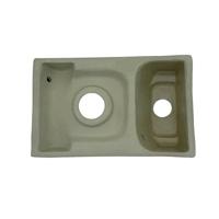Fontein BWS Wanda 30,5x19x10,5 cm Keramiek Hoogglans Wit (kraangat rechts) - thumbnail