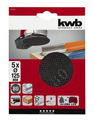 kwb 491308 Schuurpapier voor schotelschuurapparaat Korrelgrootte (num) 80 (Ø) 125 mm 5 stuk(s) kwb 491308 Schuurpapier voor schotelschuurapparaat Korrelgrootte (num) 80 (Ø) 125 mm 5 stuk(s)