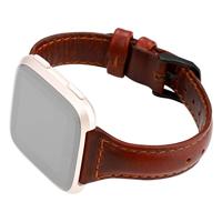 Fitbit Versa 1 / 2 & Lite Lederen bandje - Bruin - thumbnail