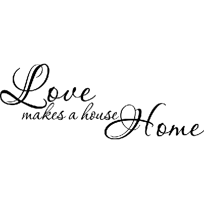 Love makes a house home - Muursticker Love makes a house home - Muursticker