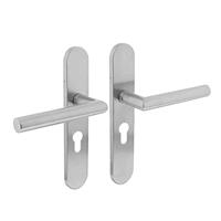 Intersteel Deurklink Hoek 90 graden op schild profielcilindergat geborsteld RVS - thumbnail