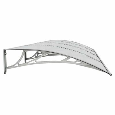 Deurluifel 350x100 cm polycarbonaat grijs - thumbnail