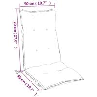 Stoelkussens 4 st hoge rug oxford stof grijs - thumbnail