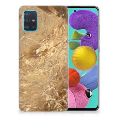 Samsung Galaxy A51 | TPU | Siliconen hoesje | Marmer Creme Samsung Galaxy A51 | TPU | Siliconen hoesje | Marmer Creme