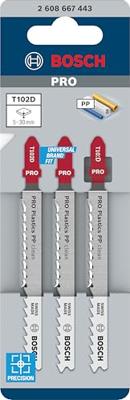 Bosch Accessoires Decoupeerzaagblad T 102 D Clean for PP 3st - 2608667443 Bosch Accessoires Decoupeerzaagblad T 102 D Clean for PP 3st - 2608667443