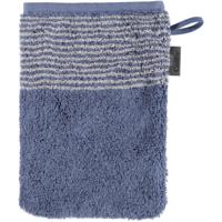 Cawö Cawo Two-Tone Washandje Nachtblau 16x22 - thumbnail