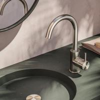 Hotbath Archie Wastafelmengkraan Met Draaibare Uitloop Zonder Waste RVS 316 AR004IX - thumbnail