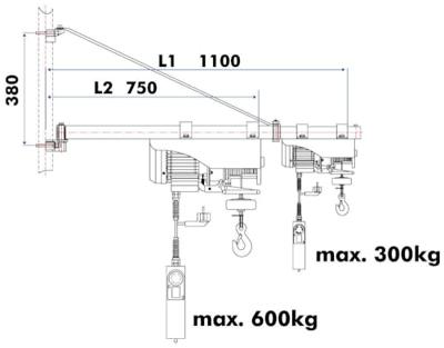 Holzmann Maschinen SA600750 Zwenkarm voor hijskabel